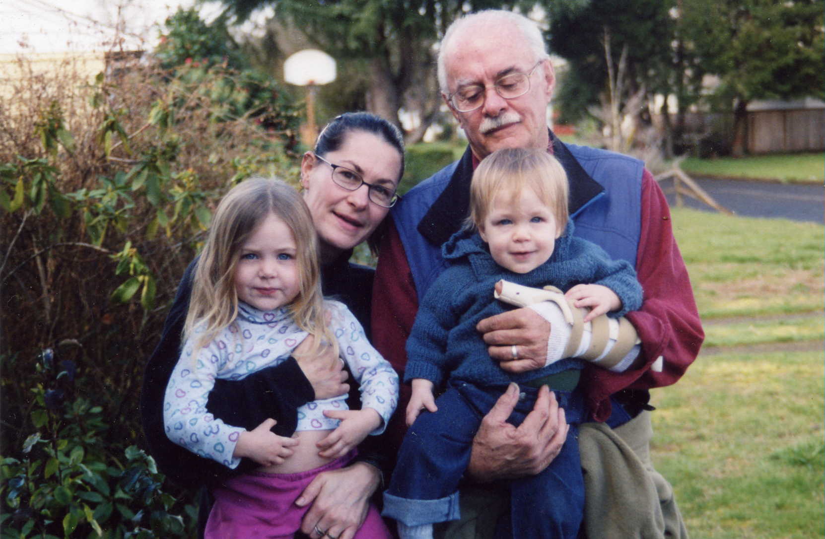 Jai, Jessica and James with Grandpa Don
