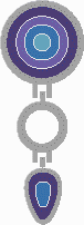 Earring: EIA Concentric Dark Blue